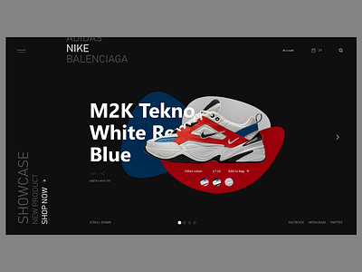 SneakerStore - Showcase page adobexd ecommerce fashion header landing page minimalistic sneakers ui ux web design website