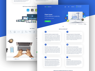 Software Co. website branding design flat home illustration landing landing page ui ux
