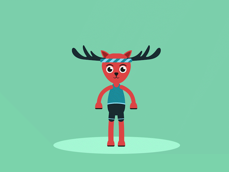 Elan De Motivation after effects animation elan elan de motivation fitness gif illustrator moose moose in da move moose of motivation