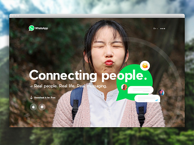 WhatsApp Landing Page. Just for fun. design ui web website