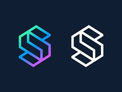 Shelf 2 letter logo logotype mark monogram s symbol typography