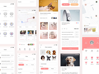 This is the app for charity and pet adoption app ui design ui