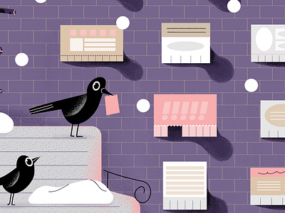 empty streets announcements economical article editorial illustration illustration vector