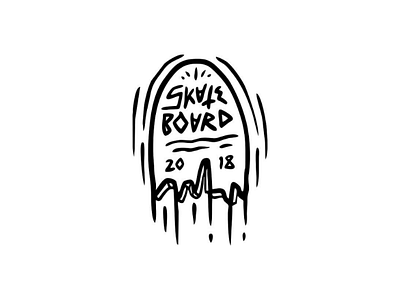Skateboard artwork branding doodle graphic design illustration logo skateboard