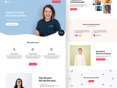 Dentist Clinic Home clean dentist landing page minimal wordpres