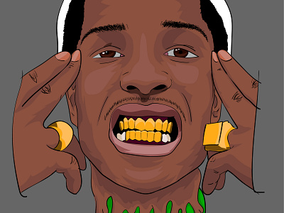 A$AP Rocky Cartooned cartoon illustration