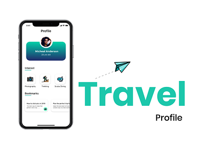 Travel Profile page adobe adobe photoshop adobe xd design iphone app profile design travel app ui ux