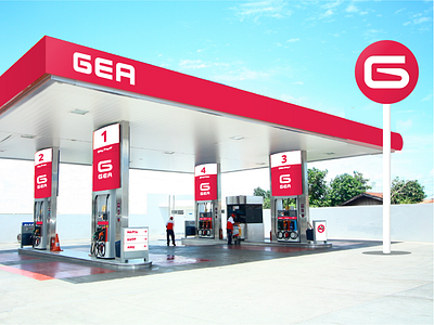 GEA - Gas Station - Visual Identity brand branding design diseño de logo diseño gráfico estación de servicios fuel gas station graphic design logo logo design marca service station uba visual identity