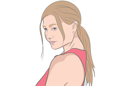Beautiful girl illustration illustrator vector