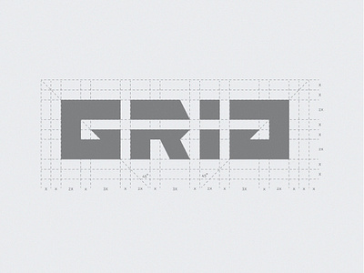 Grid Logotype Process Grid bold branding clean design elegant grid icon identity illustration illustrator logo logotype mark modern monogram simple sleek strong vector wordmark