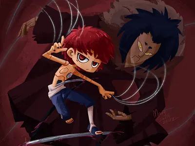 Sasori akatsuki anime character character emotion cute illustration kazekage naruto ninja sasori