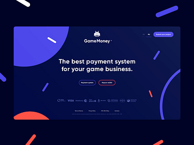 Payment system. awwwards bank branding clear color scheme desctop design game identity logo logotype money payment site technology typography ui ux vector web