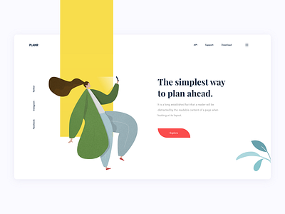 Website Illustration Concept art clean cool creative design flat human illusion illustration landing page simple style style frame ui ux web website