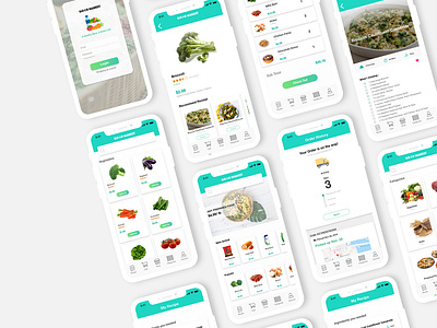 Grocery Shopping App app appdesign branding design designer graphic design icon illustration interface logo shopping app typography ui ui design user center design ux ux design ux designer ux ui design wireframe