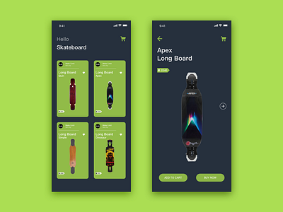 Skateboard shop ui