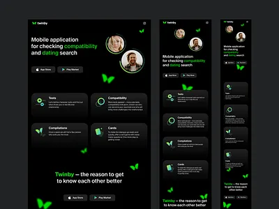 Adapting a Desktop Design for Mobile: More Than Just Resizing dating app design desktop device illustration ipad landing landing page mobile typography ui ux ux ui vector web design web development website