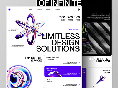 Inifinte Web modern gradients purple web ui