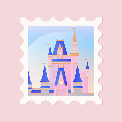 Cinderella's Castle castle disney disney world illustration magic kingdom vector