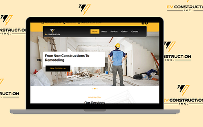 🏗️ EV Construction – Build Your Future with Confidence! branding design graphic design mobile responsiveness web web design