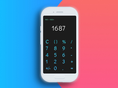 Calculator- Daily UI app concept calculator ui concept dailui daily ui challenge design flat minimal ui ux design web design agency