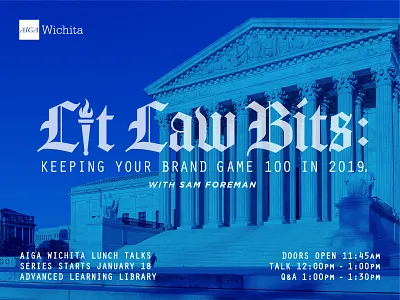Lit Law Bits aiga aiga wichita banners design poster