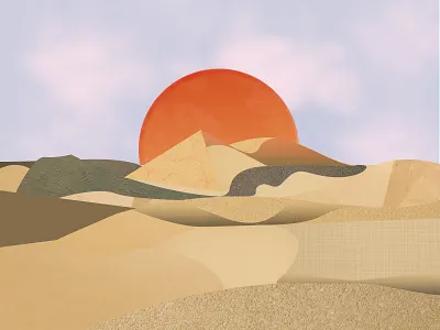 Ocean View Playoff - Desert illustration pattern design playoff texture