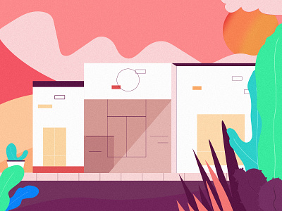 Build _2 build flat gradient illustration illustrator scene simple ui