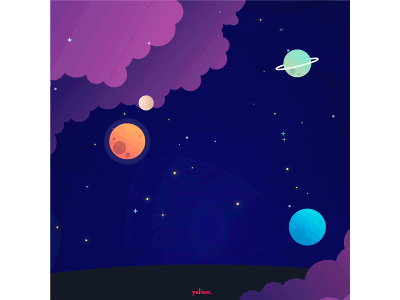 yellow.market - social media promo after effects branding design digital gradient illustration illustrator lemon logo planet social social media ssmm typography ufo vector yelloemarket yellowmarketapp