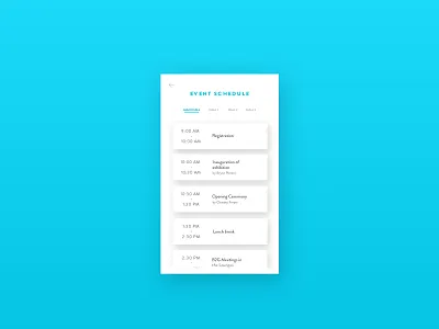 DailyUI #71 Schedule