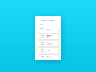 DailyUI #71 Schedule