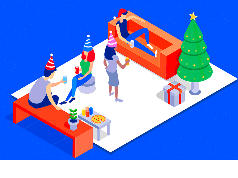 Jotform Sale Extended calendar campaign celebration christmas christmas party christmas tree confetti email banner gif gift isometric isometric animation jotform party sale sale extended