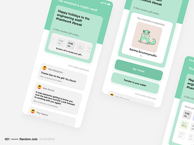 Holiday Cards with Cryptocurrency cryptocurrency ui ux