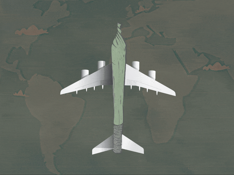 Weed Roll...🍁🚬 affter effects airoplane animation concept gif illustration invite motion graphics roll sky trip ui ux weed world