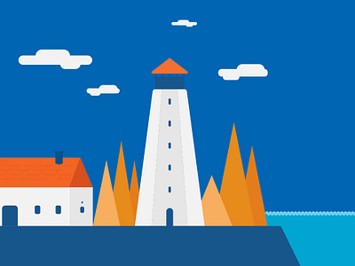 Light House Illustration flat flatdesign house illustraion illustration india light house sea