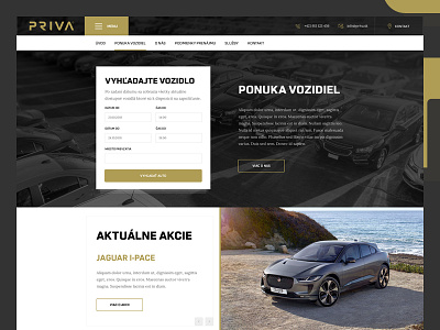 Priva - Rent a car car landing layout rent ui ux web webdesign website