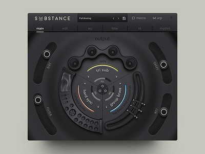 Output Substance 3d cgi music music app output ui design vst