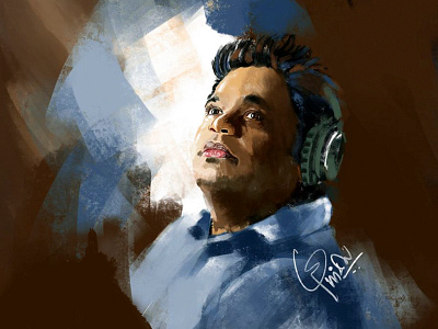 AR Rahman - Digital ARt arrahman art art supplies coimbatore digitalart illustration portrait art procreate theadonai