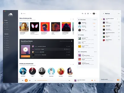 SoundCloud Desktop app concept desktop fluent mac music player spotify streaming ui ux