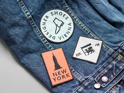 Embroidered patch design apparel branding colors embroidery fashion font illustration logo new york photography shoes vienna