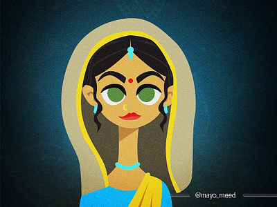 Indian Girl aina badejo beautiful girl bollywood brand branding cartoon design drawing girl character girl illustration green illustration indian indian cartoon mayomeed mayomide nigeria photograhy photoshop spicy