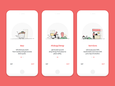 Daily UI Challenge 15 - Onboarding Ui Screens app dailyui design illustration mobile onboarding onboarding screens ui