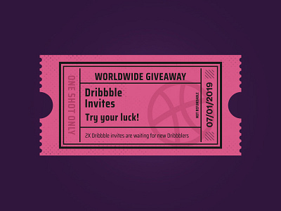 Dribbble Invite 2x illustration illustrator invite italy itswago ticket vector