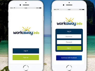 Workaway Presentation Website and App (for iOS) branding design flat graphical gui icon identity illustration knob lettering logo minimal mobile music type typography ui ux vector web