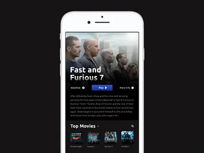 Streaming Application app application dark dark theme movies netflix stream streaming ui