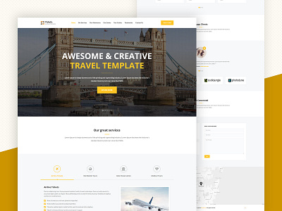 TravelTour - One Page busines clean colorful css envato graphics html landing page marketing modern rtl themeforest travel ui design ui development web webdesign website
