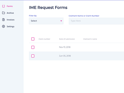 Request Form design flat minimal