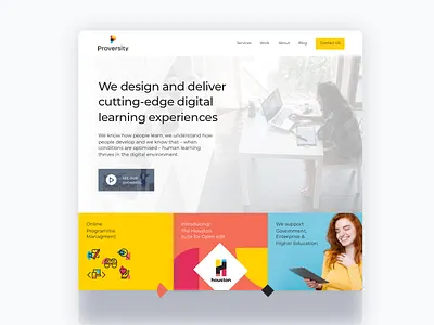 Proversity Dribbble5 branding content plan design homepage landing learning management system learning platform software brothers ui webdesign