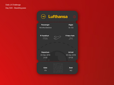 Day 024 - Boarding Pass dailyui design ui vector