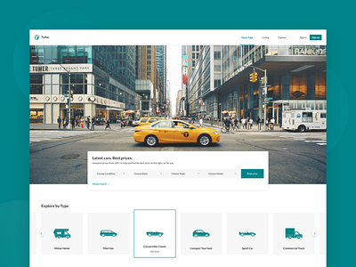 Turbo Car Listing Theme booking car car app car booking car club clean concept creative exploration graphic design green landing page minimal reactive reality rental rnb serach shop travel