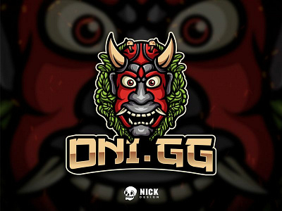 ONI GG branding character design design devil esport logo esports gaming gaming logo illustration japanese logo mascot mask mushrooms oni mask sport branding sport logo sports streamer twitch